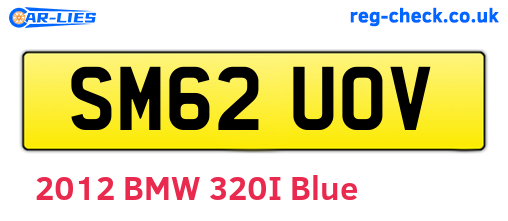 SM62UOV are the vehicle registration plates.