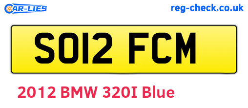 SO12FCM are the vehicle registration plates.