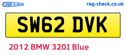 SW62DVK are the vehicle registration plates.