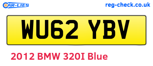 WU62YBV are the vehicle registration plates.