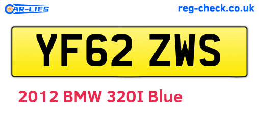 YF62ZWS are the vehicle registration plates.