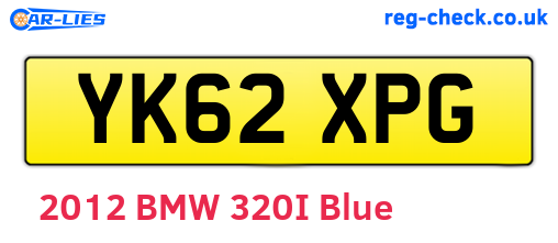 YK62XPG are the vehicle registration plates.