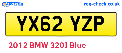 YX62YZP are the vehicle registration plates.