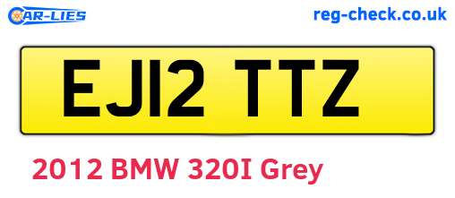 EJ12TTZ are the vehicle registration plates.