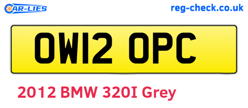 OW12OPC are the vehicle registration plates.