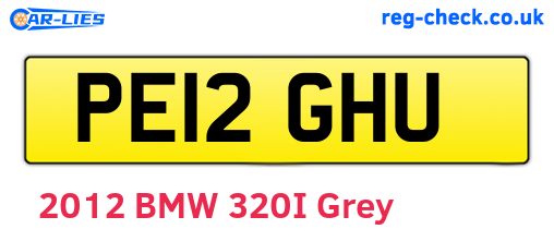 PE12GHU are the vehicle registration plates.