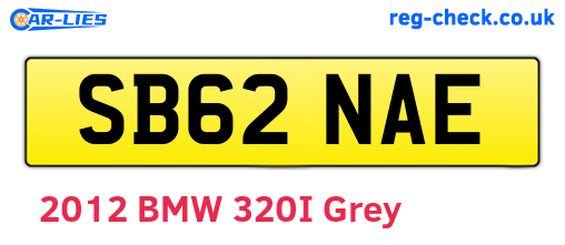 SB62NAE are the vehicle registration plates.