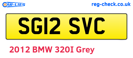 SG12SVC are the vehicle registration plates.