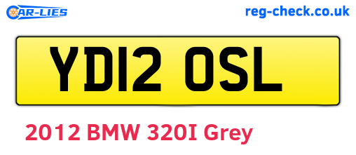 YD12OSL are the vehicle registration plates.