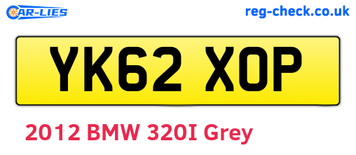 YK62XOP are the vehicle registration plates.