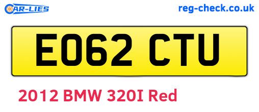 EO62CTU are the vehicle registration plates.