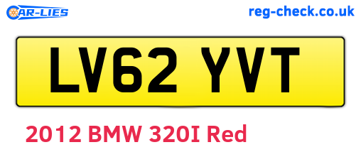 LV62YVT are the vehicle registration plates.