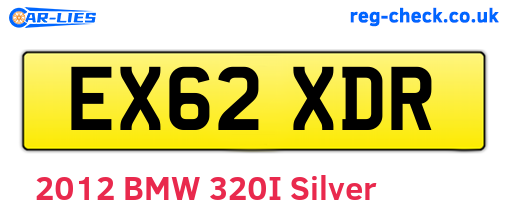 EX62XDR are the vehicle registration plates.