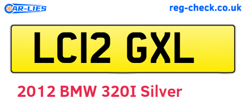 LC12GXL are the vehicle registration plates.