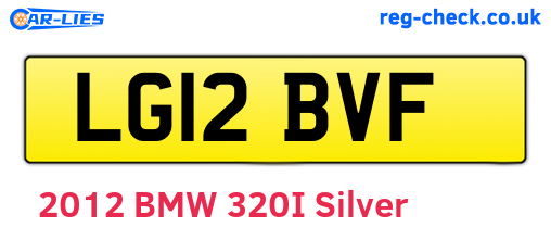 LG12BVF are the vehicle registration plates.