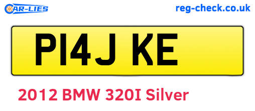 P14JKE are the vehicle registration plates.