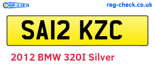 SA12KZC are the vehicle registration plates.