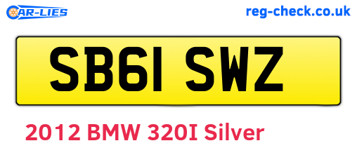 SB61SWZ are the vehicle registration plates.