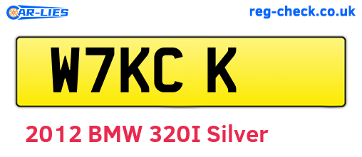 W7KCK are the vehicle registration plates.