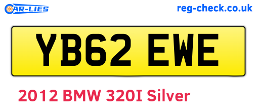 YB62EWE are the vehicle registration plates.