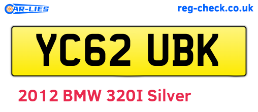 YC62UBK are the vehicle registration plates.