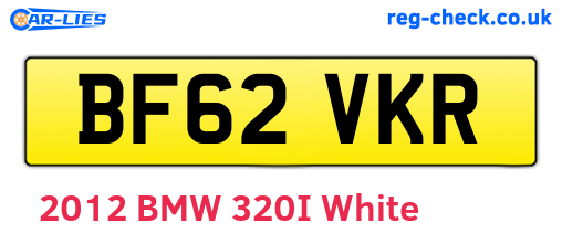 BF62VKR are the vehicle registration plates.