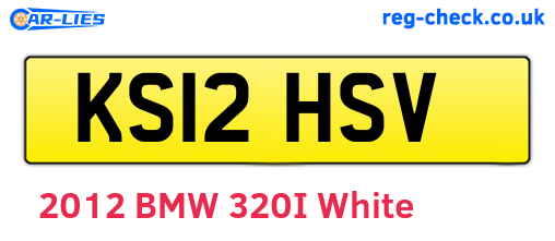 KS12HSV are the vehicle registration plates.
