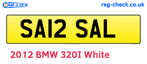 SA12SAL are the vehicle registration plates.