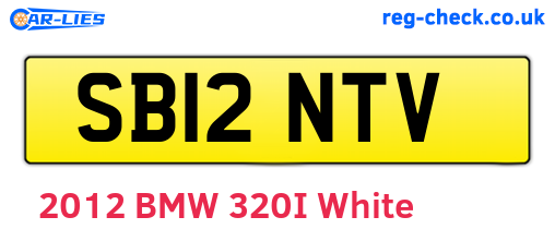 SB12NTV are the vehicle registration plates.