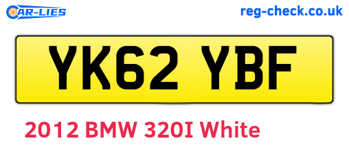 YK62YBF are the vehicle registration plates.