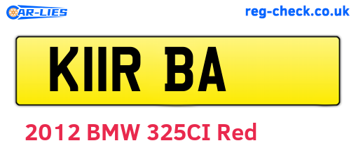 K11RBA are the vehicle registration plates.