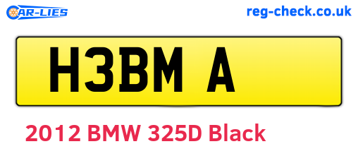 H3BMA are the vehicle registration plates.