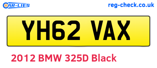 YH62VAX are the vehicle registration plates.