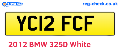 YC12FCF are the vehicle registration plates.