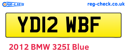 YD12WBF are the vehicle registration plates.
