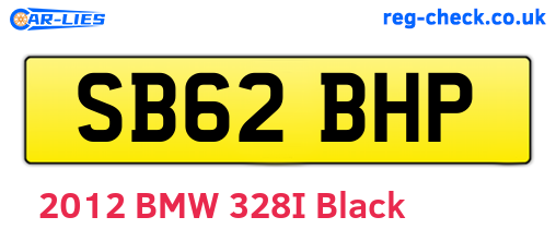SB62BHP are the vehicle registration plates.