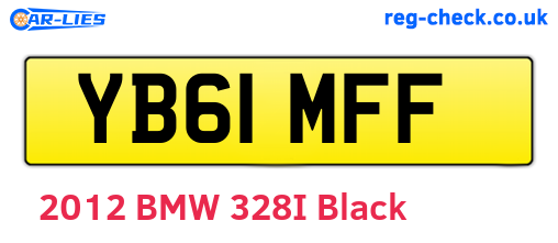 YB61MFF are the vehicle registration plates.