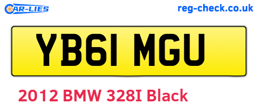 YB61MGU are the vehicle registration plates.