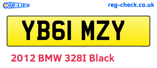 YB61MZY are the vehicle registration plates.