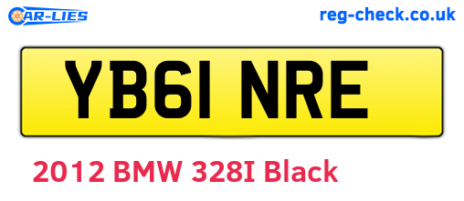 YB61NRE are the vehicle registration plates.