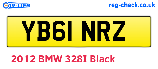 YB61NRZ are the vehicle registration plates.