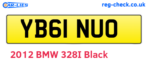 YB61NUO are the vehicle registration plates.