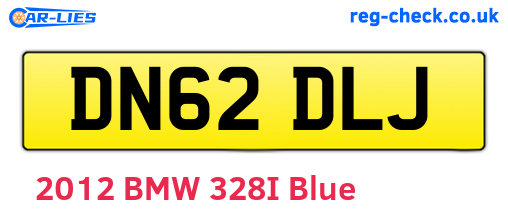 DN62DLJ are the vehicle registration plates.