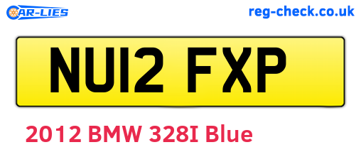 NU12FXP are the vehicle registration plates.