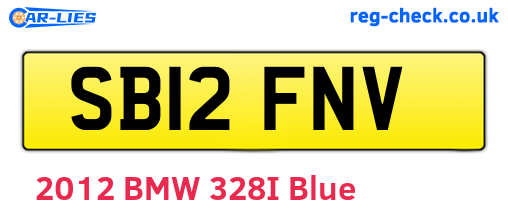 SB12FNV are the vehicle registration plates.