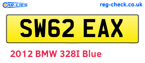 SW62EAX are the vehicle registration plates.