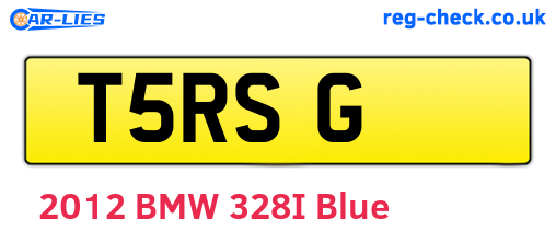 T5RSG are the vehicle registration plates.