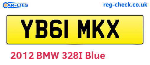 YB61MKX are the vehicle registration plates.
