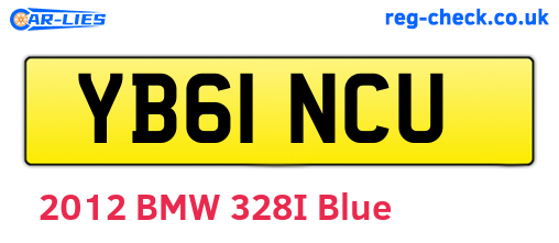 YB61NCU are the vehicle registration plates.