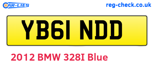 YB61NDD are the vehicle registration plates.